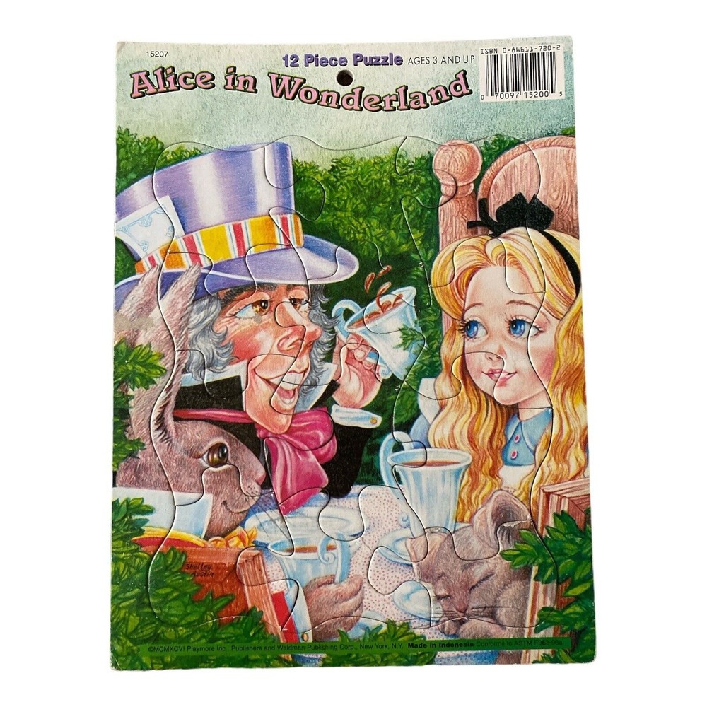 Alice in Wonderland Mad Hatter Tea Party Childrens 12 Piece Frame Tray Puzzle